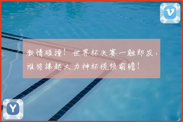 激情碰撞!世界杯决赛一触即发,谁将捧起大力神杯视频前瞻!